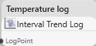 A system object with a target binding port and the exposed property name LogPoint.
