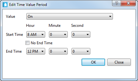 Edit Time Value Period dialog box
