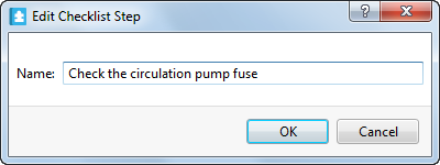 Edit Checklist Step dialog box
