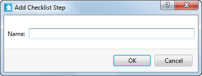 Add Checklist Step dialog box
