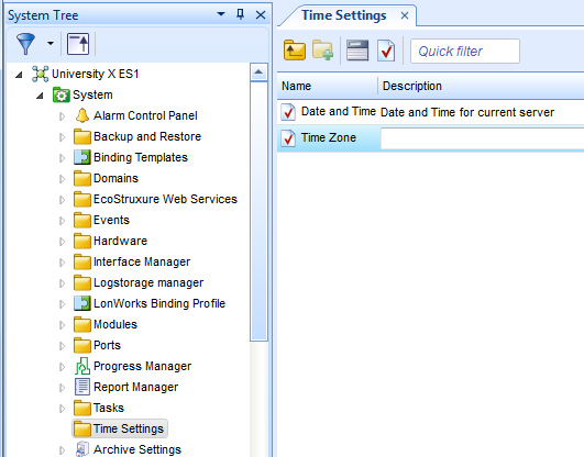 Time Xone object on an Enterprise Server
