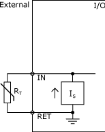 Resistive input external connection
