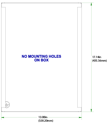 UNM-SCH13186RC Enclosure - Mounting Dimensions
