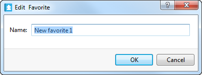 Edit Favorite dialog box
