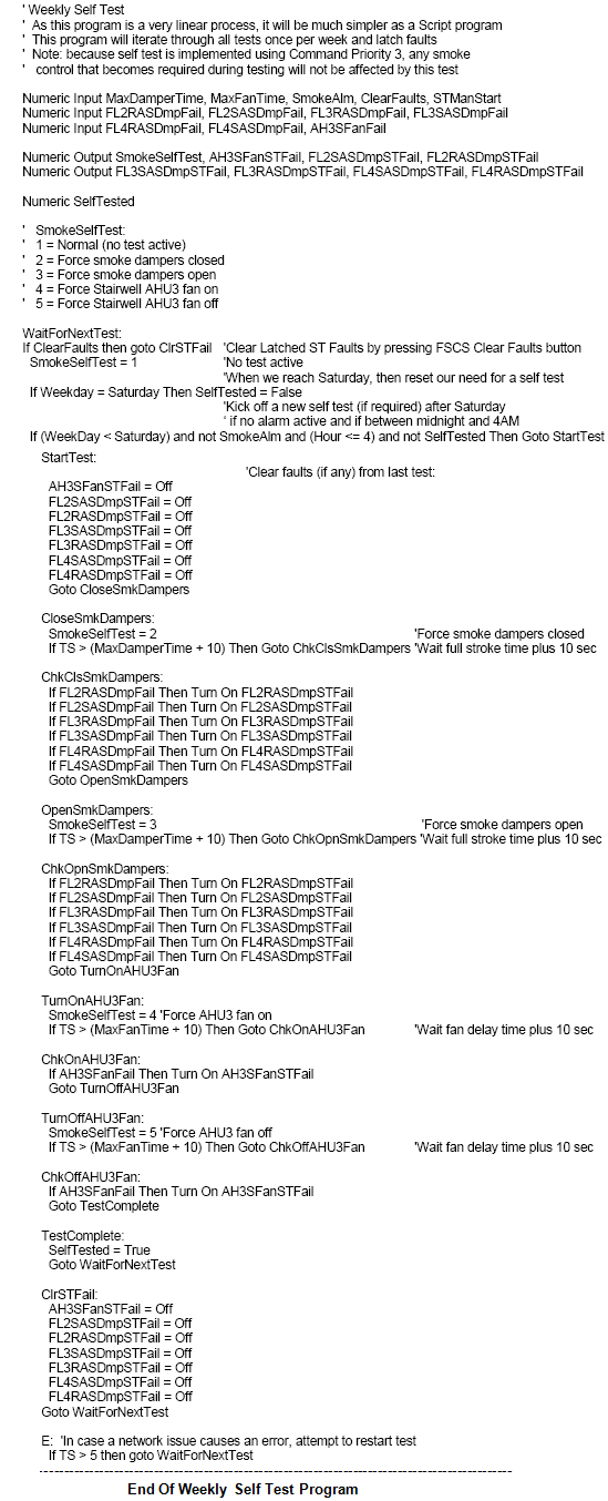 Weekly Self-Test Example Program
