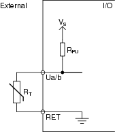 Temperature input external connection 
