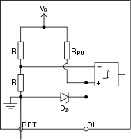 Digital input internal configuration
