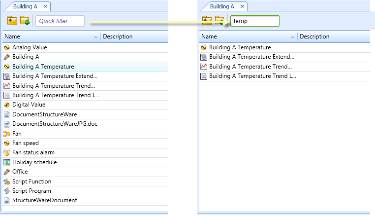 Filtering on characters in all visible columns
