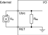 Voltage input external connection
