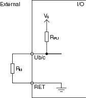 Resistive input external connection 
