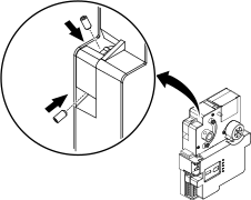 Alternative position of the mounting screws for shorter damper shaft lengths
