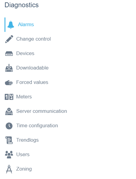 Diagnostics dialog box
