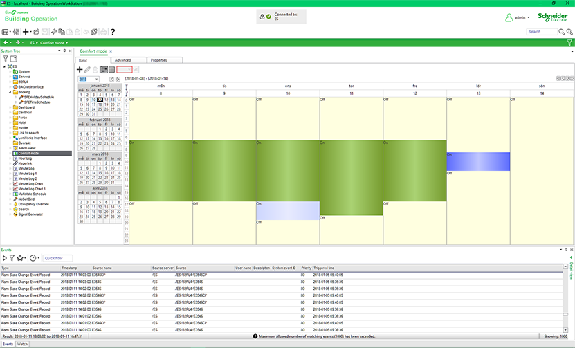 Schedule editor
