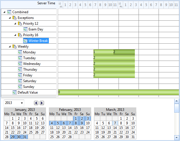 Advanced Schedule Editor colors
