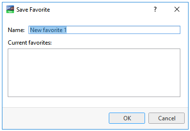 Edit Favorite dialog box
