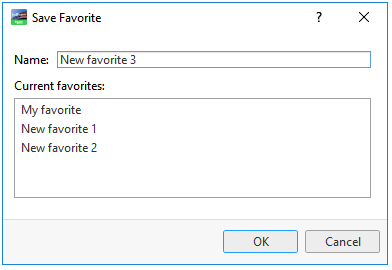 Save Favorite dialog box