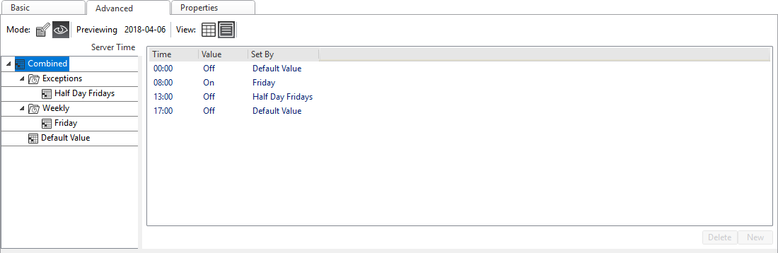 Combined Events in Text View
