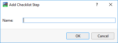 Add Checklist Step dialog box

