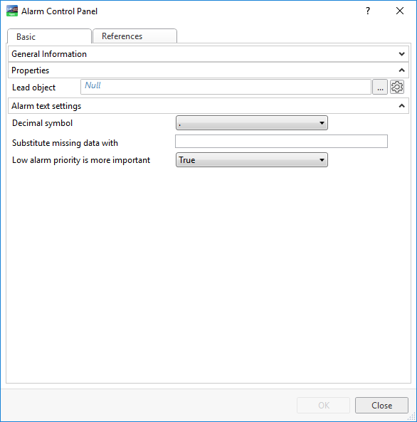 Alarm Control Panel properties
