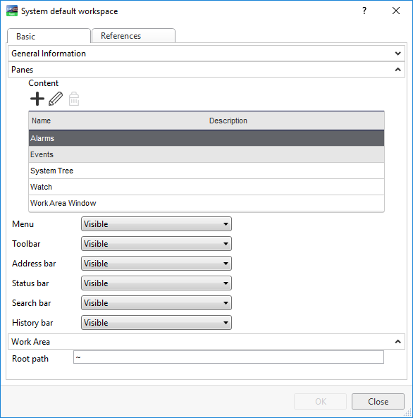 Workspace properties
