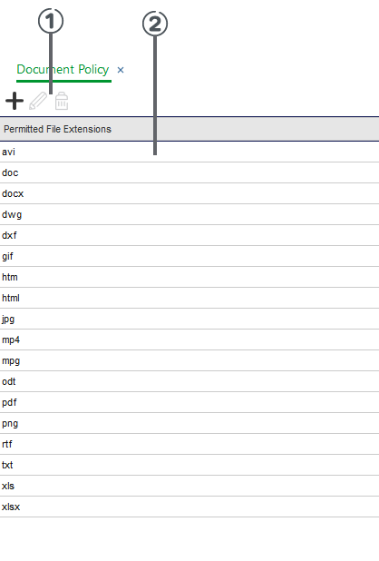 Document Policy view
