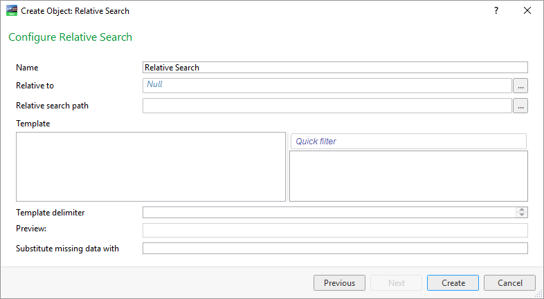 Configure Relative Search page
