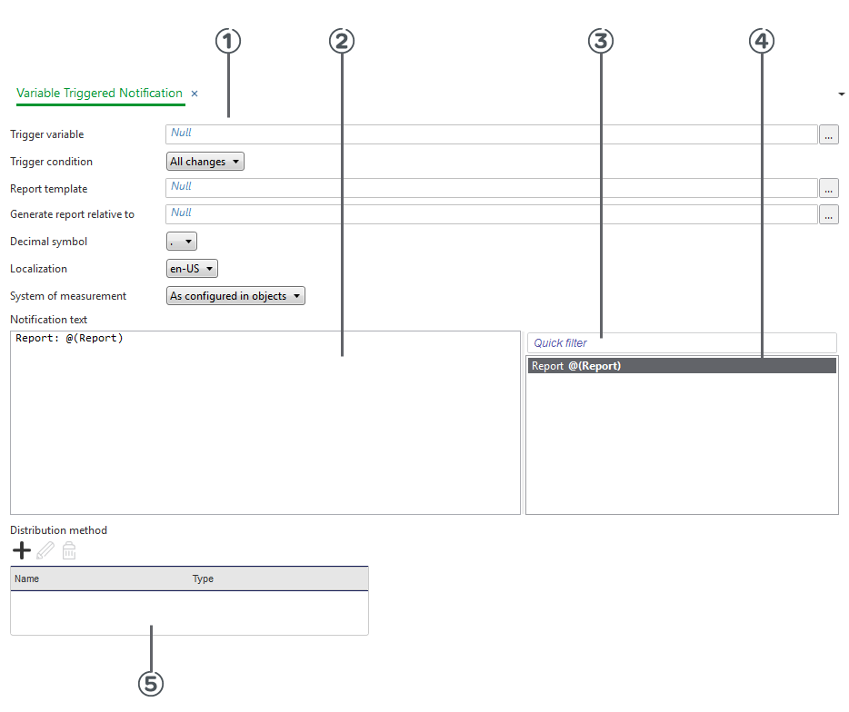 Variable triggered notification view
