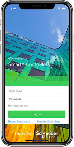 Мобильное приложение eCommission SmartX Controllers
