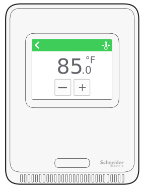 SmartX Sensor Touchscreen Display model- setpoint adjustment submenu
