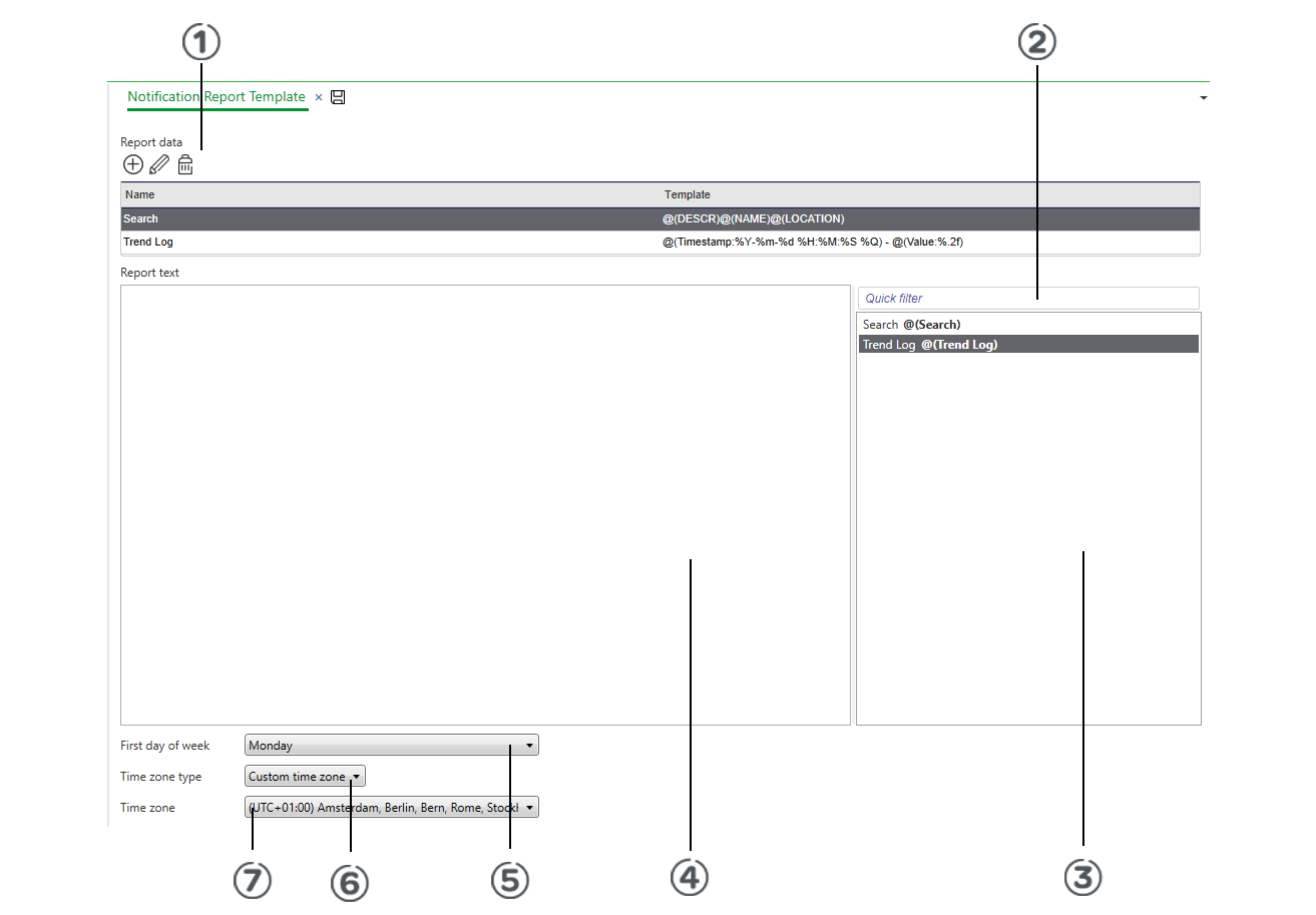 Notification Report Template view
