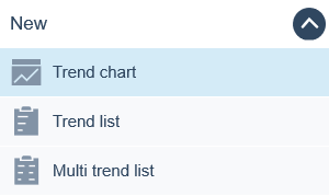 Open trend log submenu 
