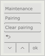 Maintenance screen