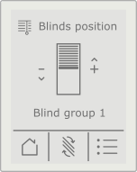 Blinds position screen
