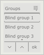 Blinds group screen
