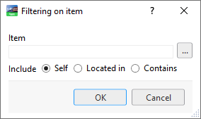 Filtering on item dialog box
