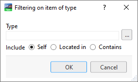 Filtering on item of type dialog box
