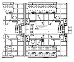 ​​Terminal base with label for intended module type
