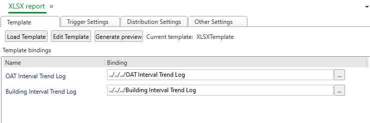 XLSX Report Template Tab
