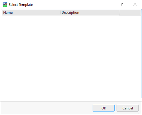 Select Template dialog box
