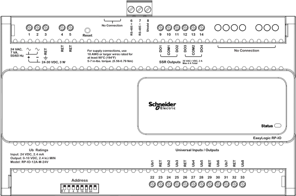 Screw terminals and other connectors, RP-IO-12A-M-24V
