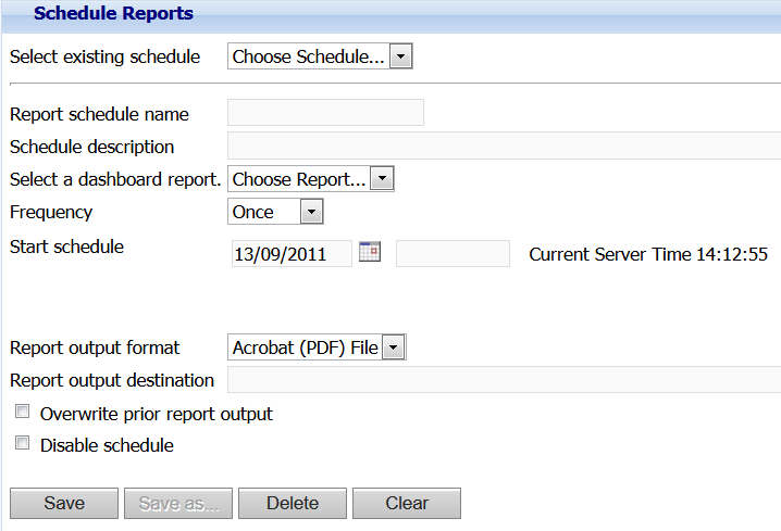 WebReport Schedule
