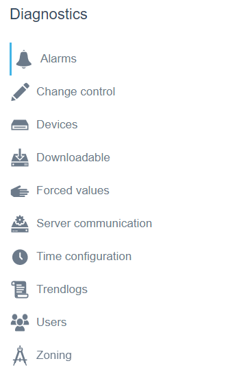 Diagnostics dialog box
