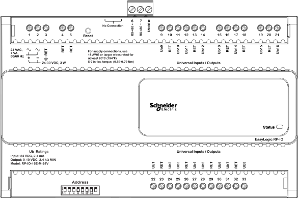 Screw terminals and other connectors, RP-IO-16E-M-24V
