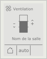 Écran Vitesse du ventilateur
