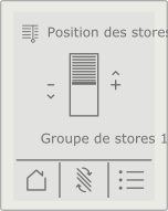 Écran Position des stores
